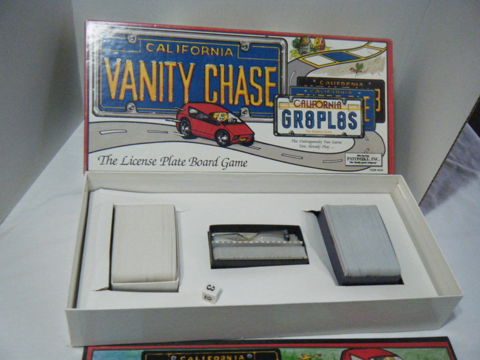 Vintage Vanity Chase License Plate Board Game